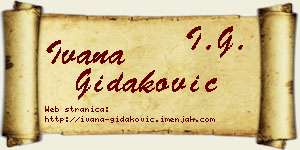 Ivana Gidaković vizit kartica